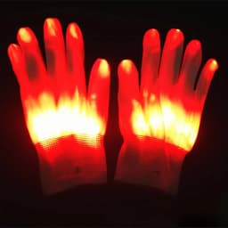 1Pair LED Gloves Halloween Skull Finger Gloves Rave Costume For Stage Show Performance Halloween Party Skeleton Cosplay Props