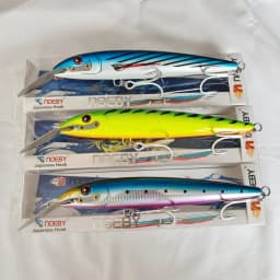 NOEBY 3pcs 13cm 32g 225mm 86g Floating 7-9m 185mm 60g 5-6m Metal Tongue Trolling Fishing Goods Minnow Lures Fishing Bait NBL9904