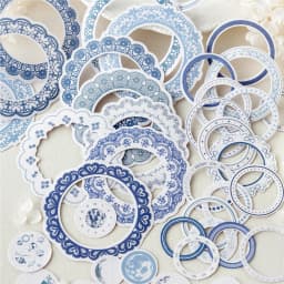 20 pcs Lace Frame Sticker Pack Diary Album hand made Collage Decorative Scrapbook material Journal Creative Stationery Supplies