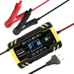 FOXSUR Car Battery Charger 12V 8A 24V 4A Touch Screen Pulse Repair LCD Fast Power Charging Wet Dry Lead Acid Digital LCD Display