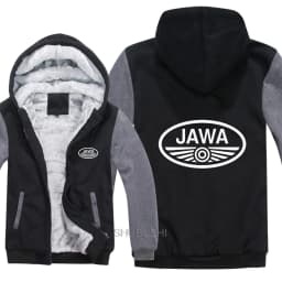 Winter Jawa Motorcycle Hoodies Jacket Fashion Pullover Man Coat Wool Liner Fleece Jawa Sweatshirts Coat