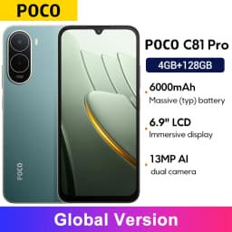 Global Version POCO C81 Pro smartphone UNISOC T7250 processor 6.9" LCD display 13MP main camera 6000mAh 3.5mm headphone