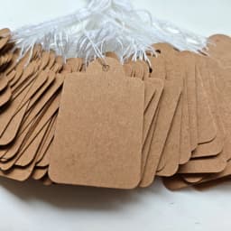 New Price Tag 100Pcs Brown Kraft String Blanks Wedding Favour Price Label Paper Pricing Tags With Rope 22x13mm