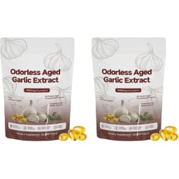Aged Garlic Extract Softgels Odorless Fermented Garlic Supplement Powerful Antioxidant for Immune Heart Respiratory Health 30 Ct