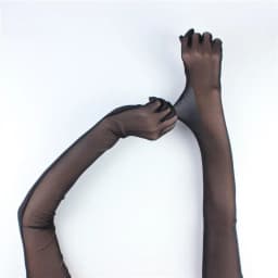 New 53CM Thin Elasticity Tulle Mesh Gloves Elegant Women Sexy Black Summer Sunscreen Gloves Female Anti-UV Driving Car Mittens