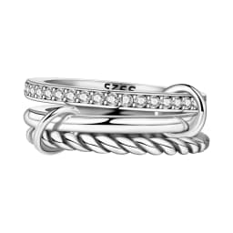 PANPOKI S925 Sterling Silver Flower Butterfly Insect Closed Ring For Women Finger Ring Personality Jewelry Party Trendy Gifts