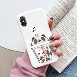 Flowers Funda For Phone Case iPhone X XS MAX XR Capa Soft Silicone Cute Cat Bear Back Cover For iPhone XR Bumper Women Anti-Fall