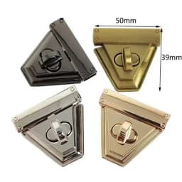 2Pcs Metal Bag Lock Buckles Turn Twist Locks for Women's Handbag Shoulder Bags Closure Latch Clasp DIY Hardware Accessories