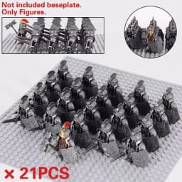 Mini Middle Ages Lord Rings Medieval Dwarf Wild Boar Goat Chariot Army Figures Building Blocks Bricks Kids Toys Christmas Gift