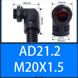 Corrugated Pipe Turning Joint Electric Box Waterproof Protection Cable Plastic Fixed Head AD13 AD15.8 AD18.5 AD21.2 AD25 L Type