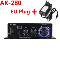 Woopker Sound Amplifier Channel 2.0 HIFI Bluetooth Amp Home Digital Audio 12V3A AK380 AK370 AK280 AK270 AK170 for Car Bass Trebl