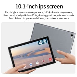 10.1' High-Definition Screen Tablet Octa-Core Processor 8GB+256GB ROM 4G 5G Dual SIM WiFi GPS Metal Shell with Keyboard Mouse