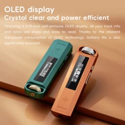 FiiO ECHO NANO Retro Music Player, Pocket-Sized HiFi MP3 Player with OLED Display, USB DAC, Lossless Audio