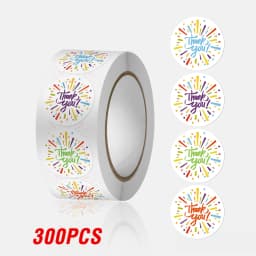 100-500Pcs Thank You Stickers 2.5cm Baking cake Packaging Envelope Sealing labels Small Business Decoration Wedding Stickers