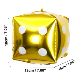 2/10/20/40pcs 18cm Cube Foil Balloons Dice Foil Ballon Casino Theme Party Adult Birthday Decor Las Vegas Party Poker Theme Party