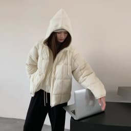 2026 Winter New Solid Color Long-sleeved Cotton Jacket Women's Fashion Versatile Hooded Bread Loose Korean Version Thick Coat