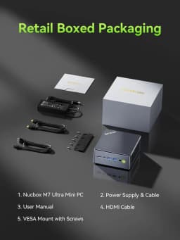 GMKtec M7 Ultra AMD Ryzen 7 PRO 6850U DDR5 4800MT/s PCIe4.0 x4 WiFi 6E BT5.2 Quad Display OCulink Dual 2.5G LAN 2*USB4 Computer
