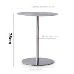 Simple Modern Industrial Style Cafe Stainless Steel Small Round Table Outdoor Leisure Round Iron Table Metal Dining Table