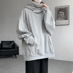 M-XXXXXXXXL Plus Size Mens Pullover Hoodie Plain Color Hooded Long Sleeve Sweatshirt with Poackets Top Hoody Jumpers 8XL 7XL 6XL