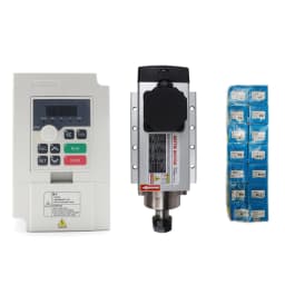 【EU】 2.2KW ER20 High Speed Square Air Cooled Cooling spindle motor Woodworking CNC Router Milling Kit + Inverter VFD