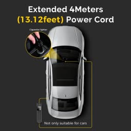 C1 Portable Air Compressor Wired Fast Inflation Tire Inflator Pump for Car Motorcycle Bicycle - 100% Duty Cycle