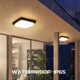 Square Outdoor LED Ceiling Lamp Surface Mounted Waterproof Sconces Bathroom Porch Garden Exterior Wall Lighting Fixture 110/220V