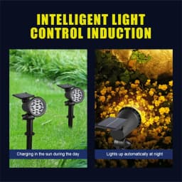 Solar Landscape Lights 9LED Adjustable In-Ground Wall Spotlight IP65 Waterproof Outdoor Lighting for Garden Yard Pathway 1-4Pcs