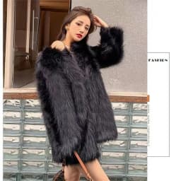 Medium To Long V-neck Minimalist High-end Imitation Fox Fur Grass Coat For Women, 2025 Autumn And Winter Toka Fur Coat