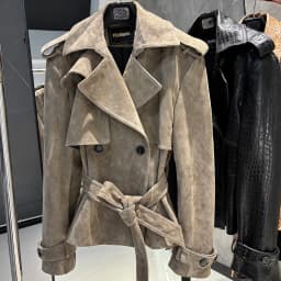 YOLOAgain Double Breasted Croc Pattern Leather Jacket Women 2026 Autumn New Genuine Leather Jacket Ladies