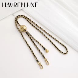 Bag Extension Strap For Women Bag Adjustable Leather Chain Shoulder Strap Modification Small Golden Ball Chain Accessories