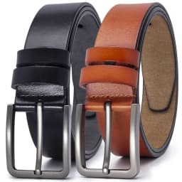 2025 Men Belts Pin Buckle Metal Automatic Buckle Belt Genuine Leather Male Belt Strap Male Black Coffee Brown WaistBelts for Men
