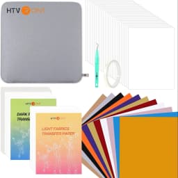 HTVRONT 52 Pcs Heat Press Supplies Accessories for Beginners Clothing T-shirt Printing DIY Include HTV Sublimation Paper