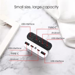 DIY Power Bank Case Charge Storage Box 4pcs 18650 Battery 5V Dual USB Type C Android Micro USB Interface For Smart Phones