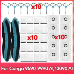 Fit For ( Conga 9590 / 9990 / 10090 AI Spin Revolution Ultra Power Home ) Main Side Brush Filter Mop Dust Bag Part Accessory