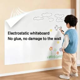 Latest New Electrostatic Whiteboard Sticker Reusable PP Teaching Graffiti Drawing Board Removable Household Erasable Whiteboard