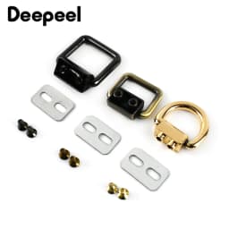 5/10/20Pcs 15/16/19mm Metal D Ring Buckles Bag Side Clips for Handbag Chain Handles Connector Bags Strap Hardware Accessories