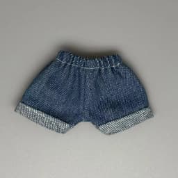 Only clothes, no dolls for 17cm labubu denim shorts 15cm figurine Labubu universal summer shorts Versatile and changeable pants