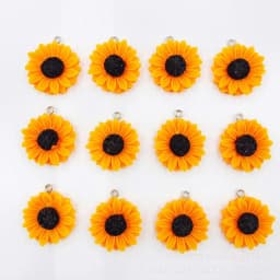 10pcs 25/30mm Simulation Sunflower Cute Charms For Pendant DIY Earrings Necklace Jewelry Accessories Finding