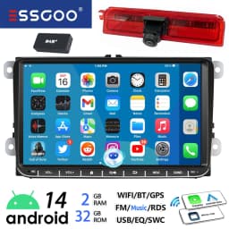 ESSGOO 7/9" Android 14 CarPlay GPS Navi for VW Caddy Life 2K Facelift Cross maxi Car Stereo Radio Rear View Camera Brake Light