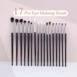 17pc Professional Eyeshadow Crease Blending Smudge Makeup Brush Set High-quality Copper Tube&horsehair&goat Hair Eye Makeup Tool