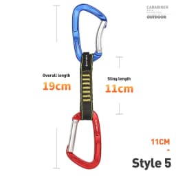 XINDA Rock Climbing Quickdraw Sling Professional Safety Lock Extenders Carabiner Mountaineer Outdoor Protect Kits