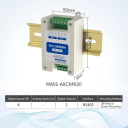 ModBus RTU Serial IO Module RS485 Interface AI DI DO 8 Digital Outputs Rail Installation 8~28VDC CDEBYTE MA01-AXCX4020