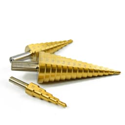 3pcs 1 / 4 " Titanium Coated Metal Hex Core Drill Bits Hss Step Drill Bit Set Cone Hole Cutter Taper Metric 4 - 12 / 20 / 32mm