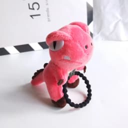 1pc cartoon green dinosaur cute shampoo headband, super cute doll head rope, dual-purpose plush delicate brooch hairpin