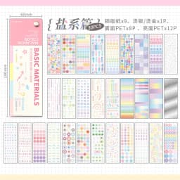 Journal GO 30pcs Colorful Dots Stickers Colored Marks Sticker Paper for Diary Scrapbooking Collage Card Decoration Accessories