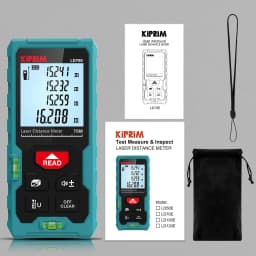 Kiprim Laser Rangefinder 50M 70M 100M Mini Laser Measurement Tool Laser Tape High Accuracy Multiple Measurement Functions