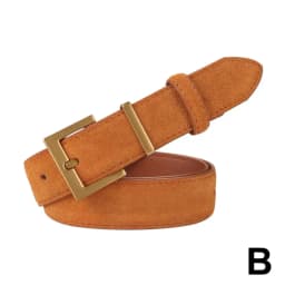 Suede Leather Belt For Man And Lady With Oxford Fabric Strap Genuine Leather Luxury Pin Buckle Blue Belts 100cm
