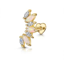 ROXI 925 Sterling Silver White Zircon Opal Earrings For Women Girl Wedding Engagement Jewelry Delicate Ear Buckle jewelry