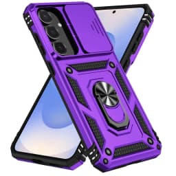 Stand Rotating Slide Camera Lens Military Grade Armor Case For Samsung S25 S24 S23 S22 S21 FE S20 Plus Note 20 Ultra M53 M33 A34