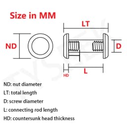 2sets M4 Knives screw Rivet For DIY tools material Knife handle plate Fastening Plum style Furniture processing screw